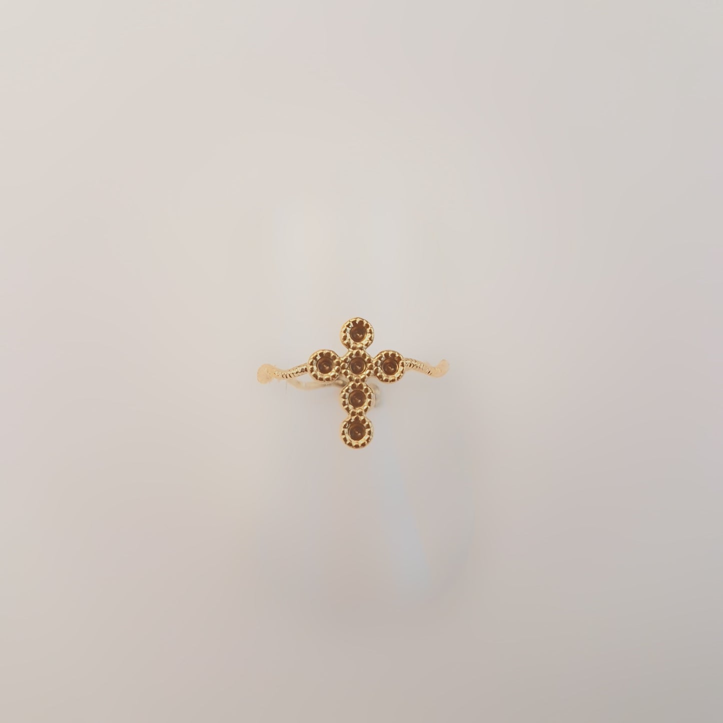 CROSS ZIRCONIA RING