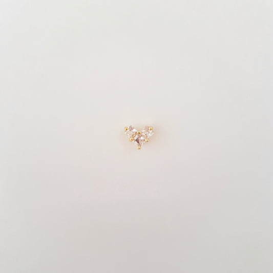 HEART CRYSTAL STUD