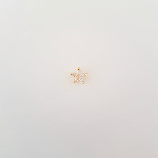 FLOWER CRYSTAL STUD